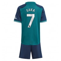 Camisa de time de futebol Arsenal Bukayo Saka #7 Replicas 3º Equipamento Infantil 2023-24 Manga Curta (+ Calças curtas)